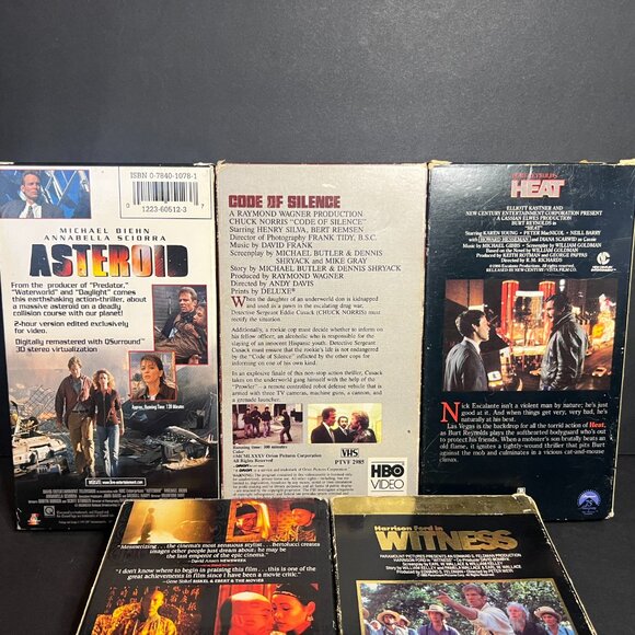 Lot of 5 Action Packed VHS Movies - Asteroid, Code of Silence, The Last Emperor - Picture 5 of 8